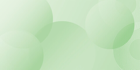 Minimalist soft Abstract Background in Gradient green and white Tones with Circles.