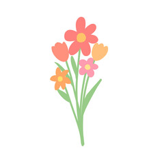 bouquet of flowers isolated