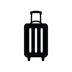 Modern rolling suitcase with handle and wheels travel luggage bag vacation trip baggage