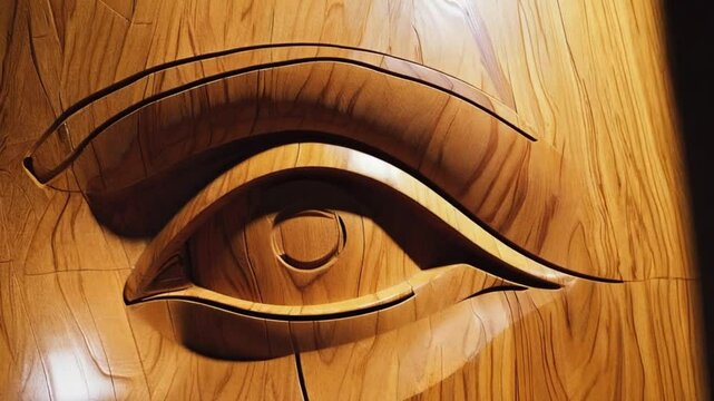 Wooden Eyelid Panel Accessory avant-garde eyelid panel Video. Ai generated.