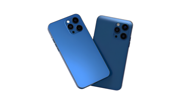 3D Rendered Smartphone Rear and Edge View, Isolated on Transparent Background PNG