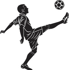 Naklejka premium silhouette of a soccer player