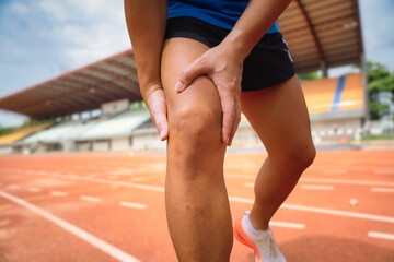 Athlete Knee Pain After Running Injury
