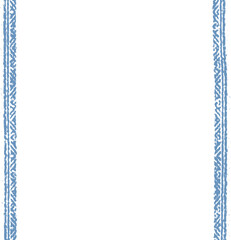 Obraz premium 手描きでエスニック風のブルーの縦ラインフレーム Adobe Illustrator Artwork