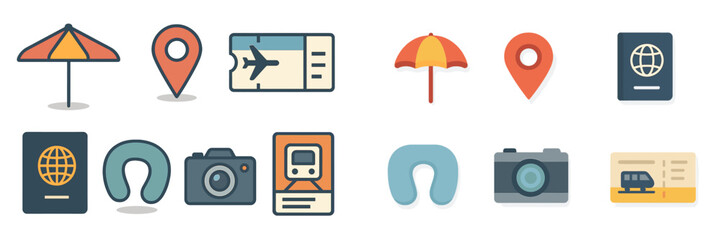 Travel essentials for a memorable vacation journey in various locations with activities at sun-soaked destinations