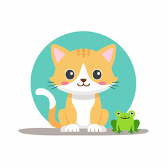 Fototapeta premium kittens and frogs
