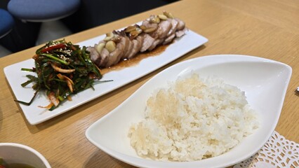rice with Boiled Pork Slices