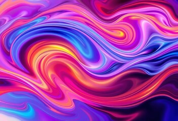 Obraz premium Abstract swirling vibrant hues, dynamic flow design for modern posters, energy, backdrop