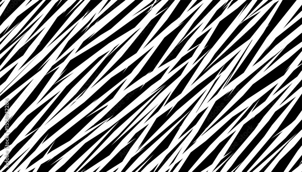 Poster black and white abstract and grunge sharp pattern for sporty and modern background. fully editable v