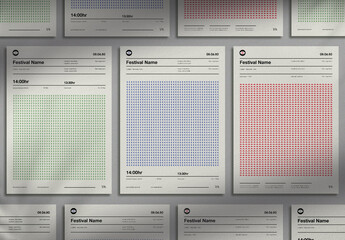 Swiss Style Minimal Poster Set