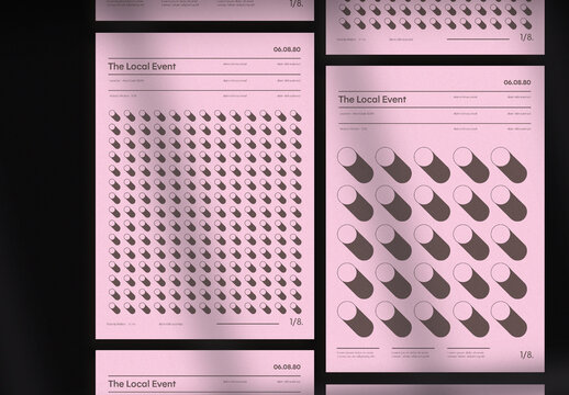 Pink & Brown Retro Modernist Poster