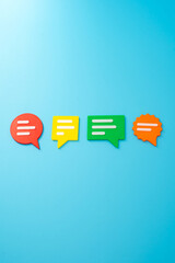 Conversational figures. Opinions and feedback. Dialogue, online comments, collaborative...