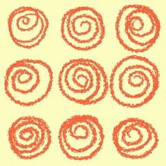 pattern, seamless, wallpaper, vector, floral, design, flower, illustration, texture, decoration, ornament, art, orange, vintage