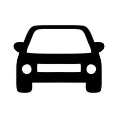 Front view of car vehicle sign isolated icon graphic vector