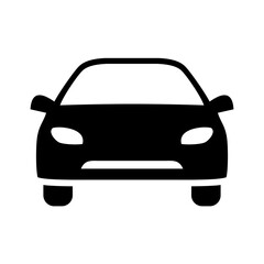 Front view of car vehicle sign isolated icon graphic vector