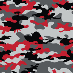vector camo seamless gray red print