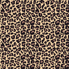 animal texture seamless leopard print, vector pattern with leopard spots, fashion stylish design for clothes, paper, fabric