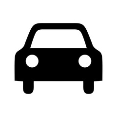 Front view of car vehicle sign isolated icon graphic vector