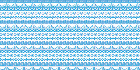 Blue geometric patterns on white background vector