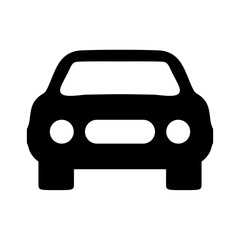 Front view of car vehicle sign isolated icon graphic vector