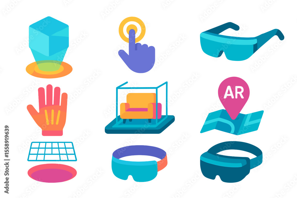 Poster Exploring augmented reality technology with interactive devices and virtual elements