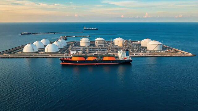 LNG Terminal and Carrier Vessel: Offshore Energy Infrastructure