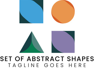 Abstract Shapes Geometric Design Elements for Branding  Logos