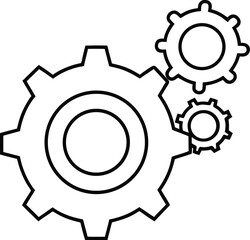 Industrial Gear Mechanism Schematic Drawing.