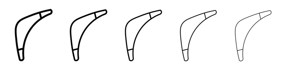 boomerang icon vector thin outline style sign