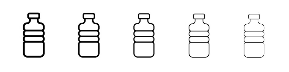 bottle icon vector thin outline style sign