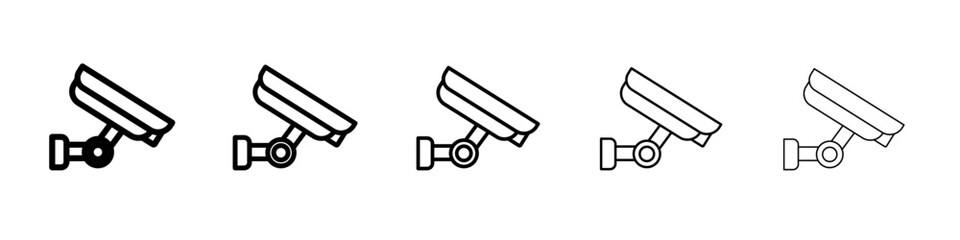cctv icon vector thin outline style sign