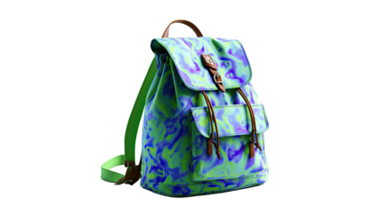 Stylish Backpack in Color: This image showcases a stylish backpack with eye-catching colors, perfect for travel or daily use, exuding modern design and functionality.