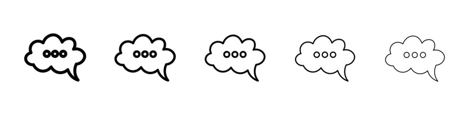chat icon vector thin outline style sign