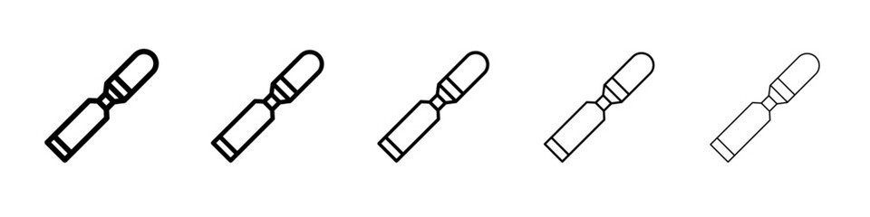 chisel icon vector thin outline style sign