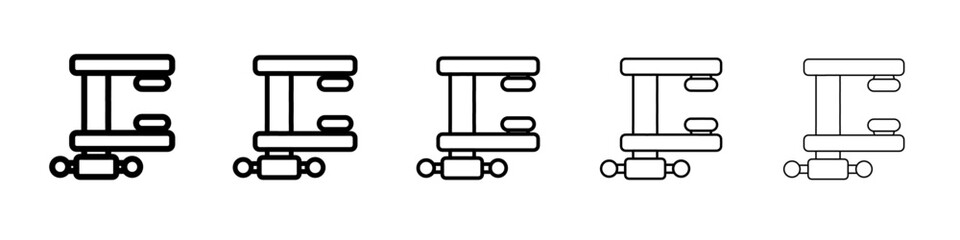 clamp icon vector thin outline style sign