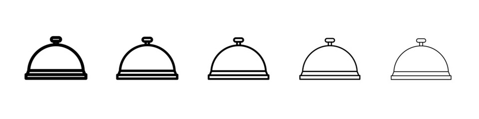 cloche icon vector thin outline style sign