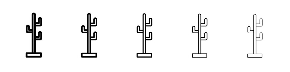 Coat Stand Icon vector thin outline style sign