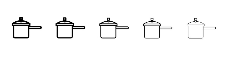 cooker icon vector thin outline style sign