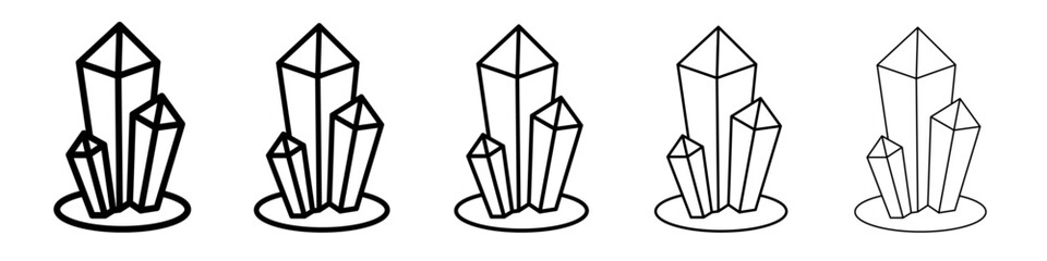 Fototapeta premium crystal icon vector thin outline style sign