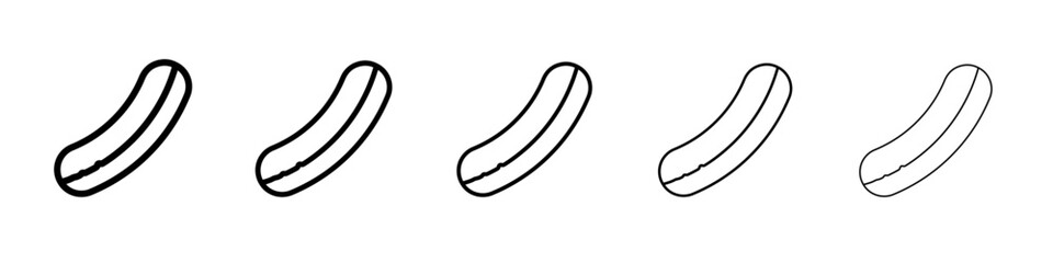 cucumber icon vector thin outline style sign