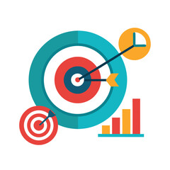 Target and Graph Integrated Business Goal Visual