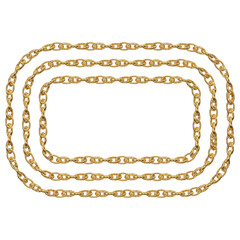 Gold Chain Frames: Elegant Anchor Chain Designs for Jewelry, Branding & More