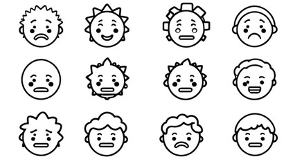 表情キャラクターアイコンセット｜Character Face Expression Icon Set