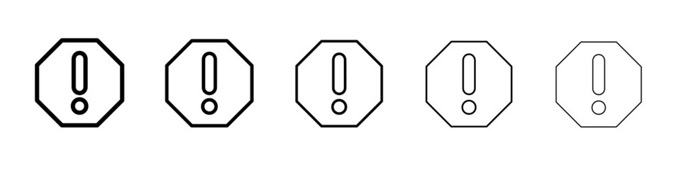 error icon vector thin outline style sign