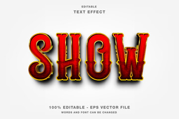 Show Editable Text Effect Template Style