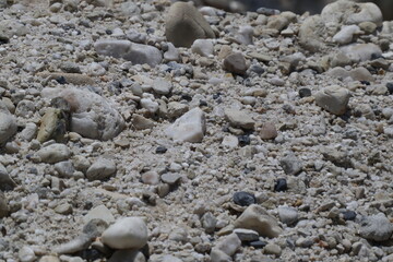 rock and sand from river