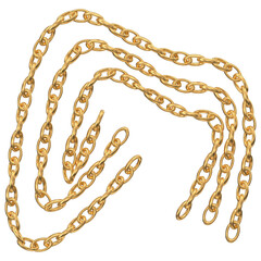Gold Chain Links: Jewelry Making Supplies, Detailed Close-Up