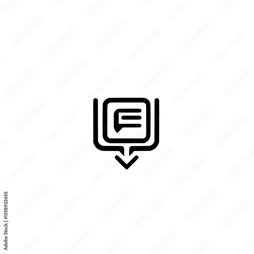 Poster download language pack icon in flat vector style for translation file and app setting