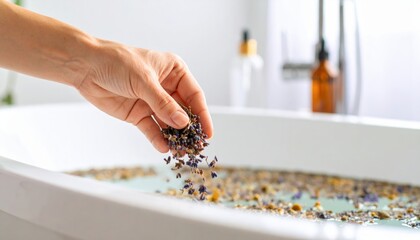 Hand Pouring Lavender Bath Salts