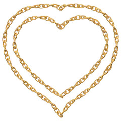 Golden Chain Heart: Perfect for Valentine's Day Designs & Romantic Projects